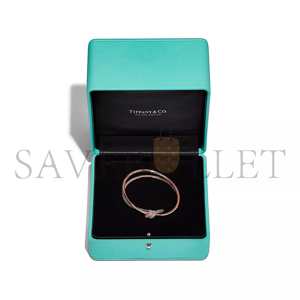 TIFFANY KNOT DOUBLE ROW HINGED BANGLE 69525873